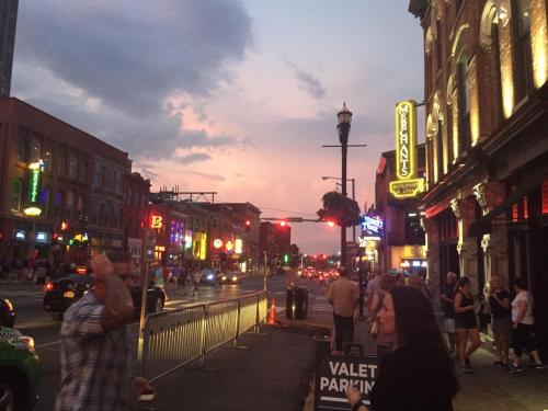 Sunset on the Broadway strip in Nashville